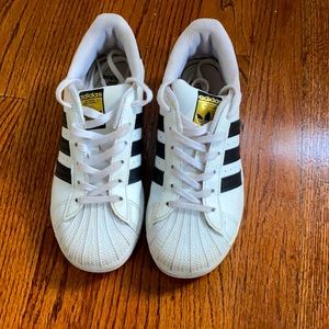 Adidas child superstar sneaker - white and navy